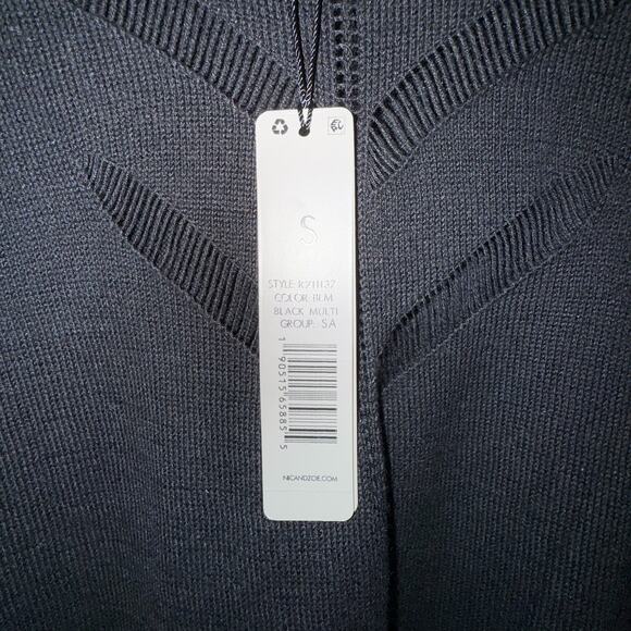 Nic and Zoe Black Sweater with Metallic Gold Womens Sweater - NWT - Size Small - Picture 7 of 7